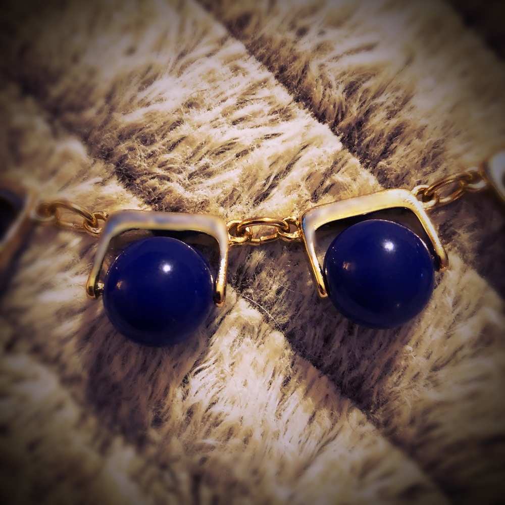 Talbots Bold Blue Statement Necklace - image 4